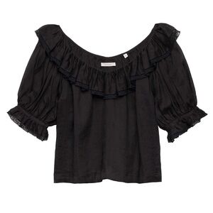 Doen Black Samara Top, Sz Small, NWT